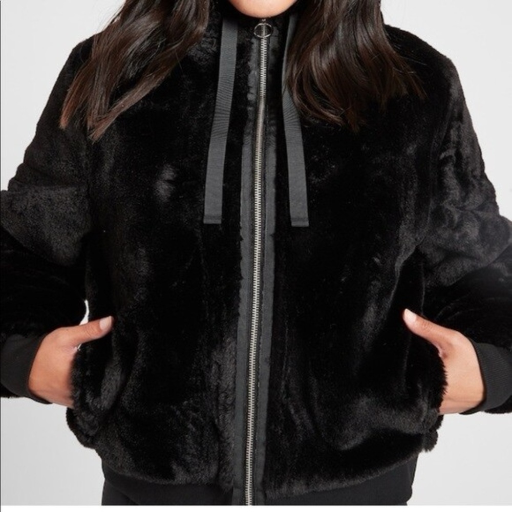 Athleta Black Teddy Jacket